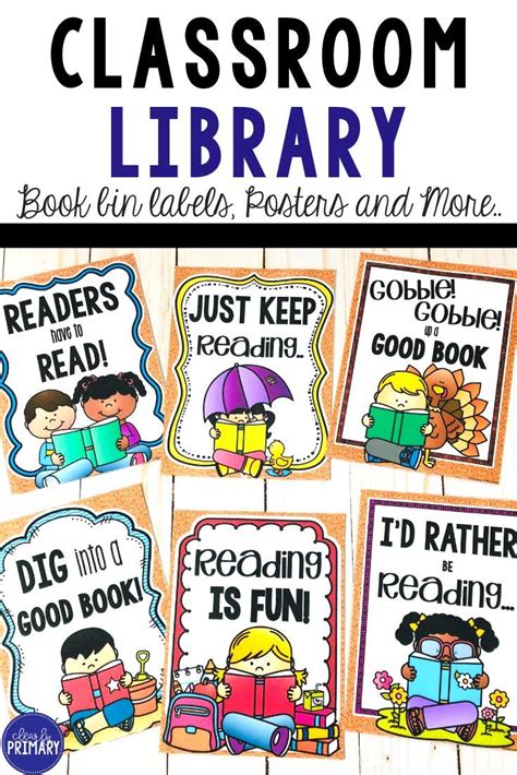 Classroom Library Signs With The Words Reading Is Fun And Books Are Fun