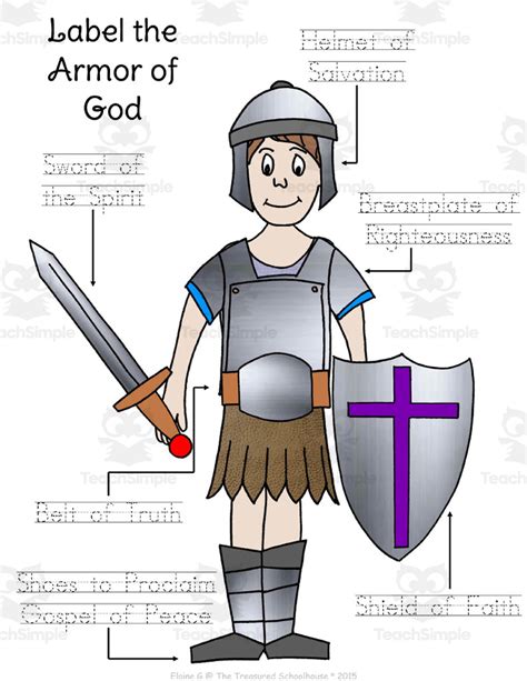 Armor Of God Worksheets By Teach Simple