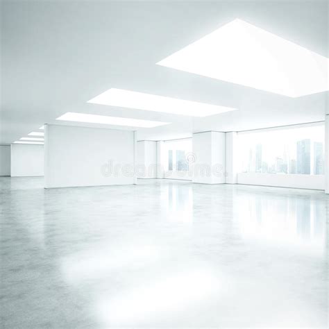 Empty White Office Interior Stock Photo Image Of Large Light 44250588