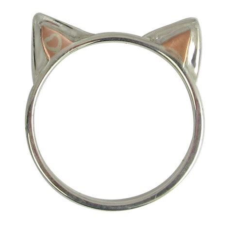 Kitty Cat Ears Ring Sterling Silver 3200 Via Etsy Cat Earrings Sterling Silver Cat