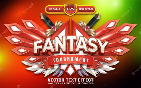 Premium Vector Fantasy 3d Game Logo With Editable Text Effect