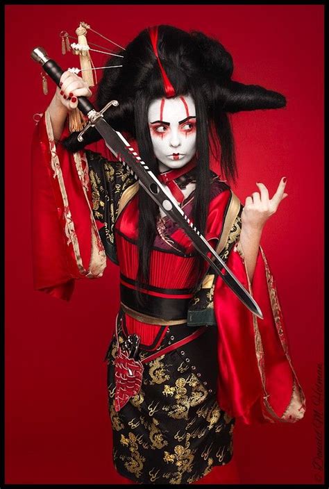 Elaborate Geisha Warrior Costume Geisha Anime Warrior Girl Vintage