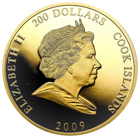 200 Dollars Elizabeth Ii Imperial Golden Wedding Cook Islands