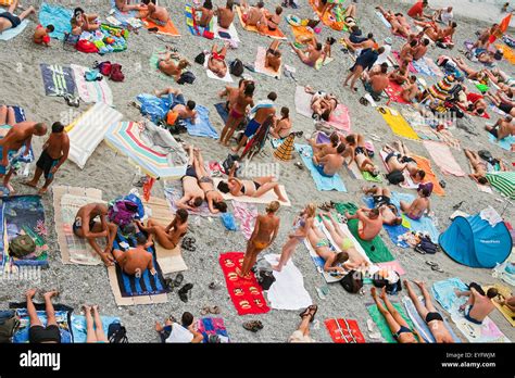 Italian Riviera Beach Women High Resolution Stock Photography And