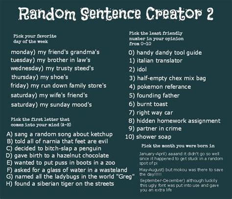 Random Sentence Creator