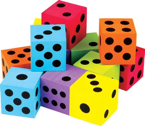 Colorful Large Dice 12 Pack Tcr20809 Teacher Created Resources