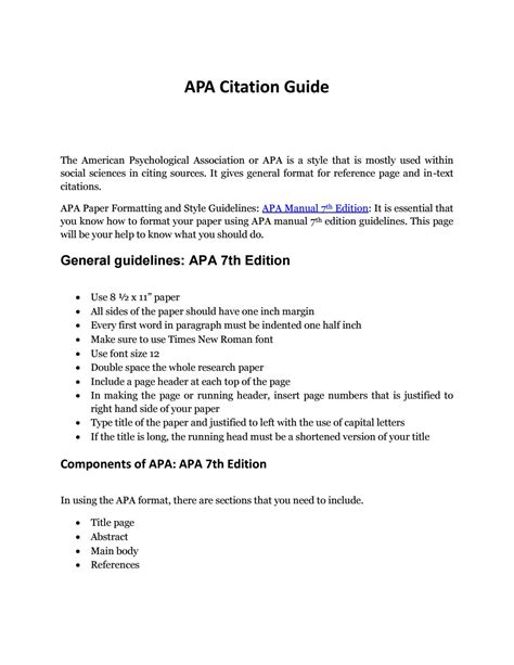 The american psychological association is also credited with creating their own specific citation and reference style. Complete Guide to APA Format Example to Remember by APAEditor - Issuu