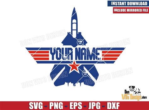 Top Gun Custom Logo Svg Png Cut Files Cricut Best Design