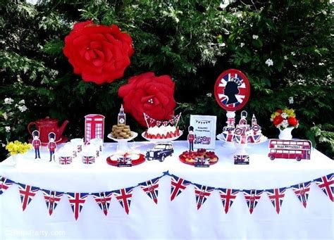 London British Uk Birthday Party Ideas With Lots Of Diy Decorations