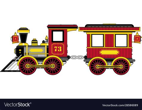 Cartoon Steam Train Royalty Free Vector Image Vectorstock