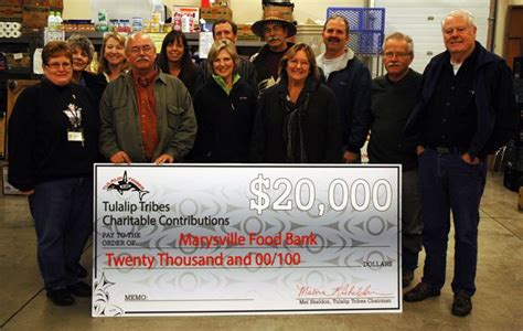 Tulalip Tribes Donate To Food Bank Marysville Globe