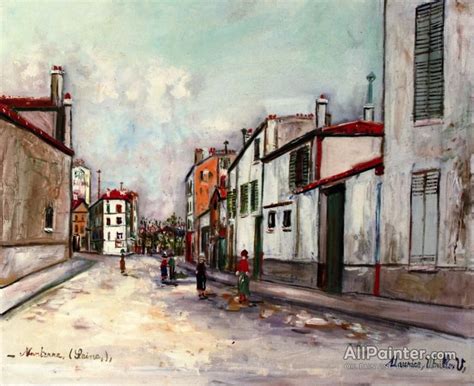 Maurice Utrillo A Street In Nanterre Oil Painting Reproductions For