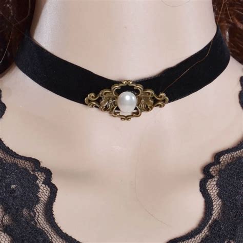 Diy Choker Necklace Gothic Jewelry Vintage Lace Necklaces Pendants