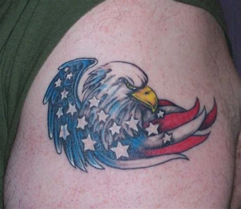 American Flag Bald Eagle Tattoo Picture