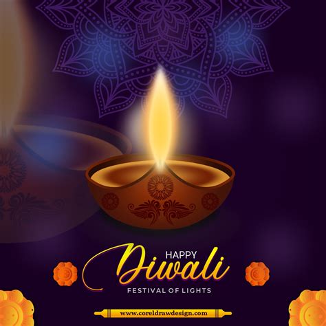 Download Happy Diwali Diya Oil Lamp Festival Card Background Free