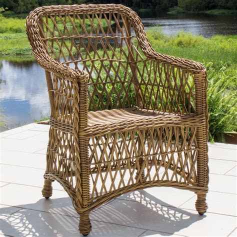 Everglades Honey Resin Wicker Patio Dining Chair By Lakeview Outdoor