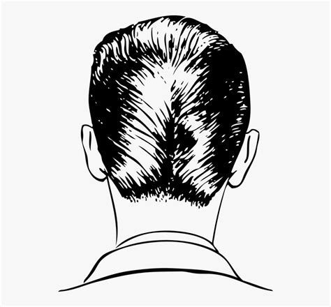 Man Head Back Of Head Black And White Short Hair Head Back View