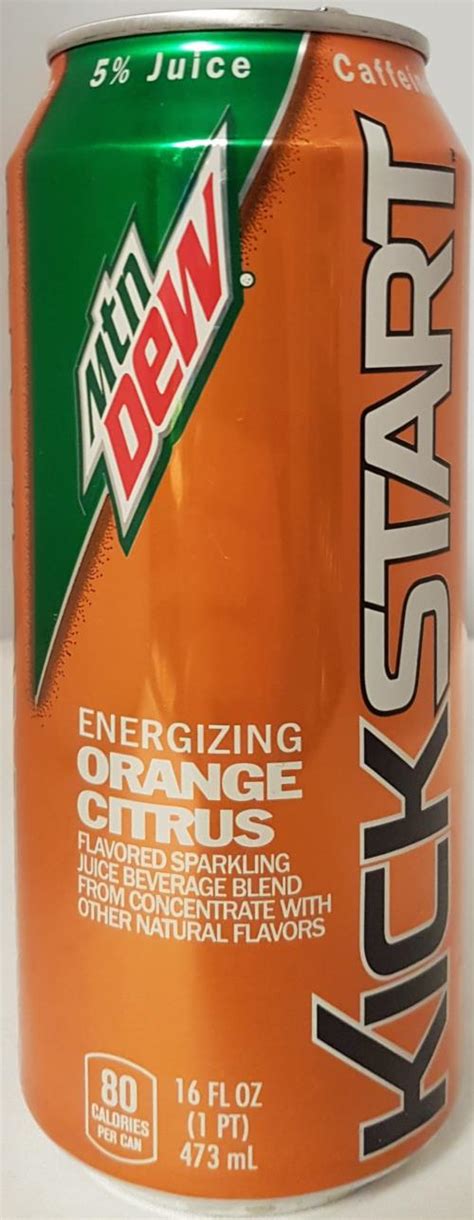 Mountain Dew Citrusorange Soda 473ml Kickstart Orange Cit United States