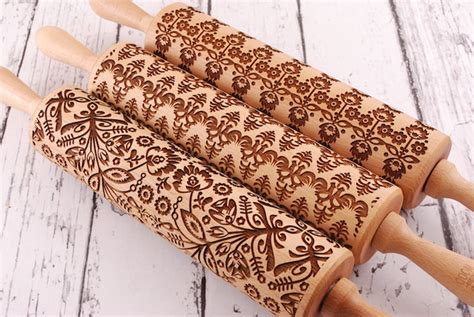 Mood For Wood Rolling Pins Emboss Designs On Cookies