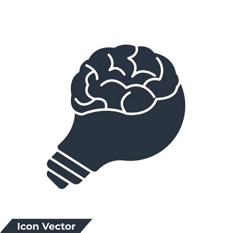 Knowledge Icon Logo Vector Illustration Light Bulb And Brain Symbol Template For Graphic And