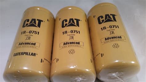 3 Pack New Cat 1r 0751 Fuel Filters Caterpillar 1r0751 Ebay