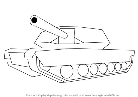 Learn How To Draw A Simple Tank Military Step By Step Drawing Tutorials