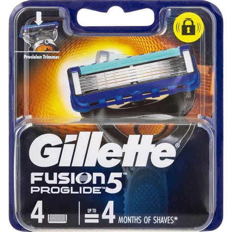 gillette fusion proglide manual shaving blade refill 4 pack woolworths