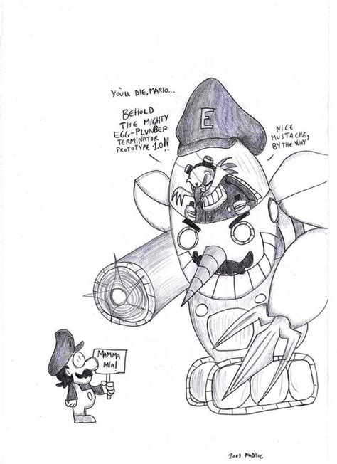 mario vs dr eggman by madhog on deviantart