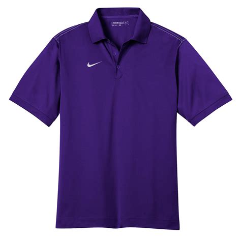 Nike Golf Mens Purple Dri Fit Ss Sport Swoosh Pique Polo