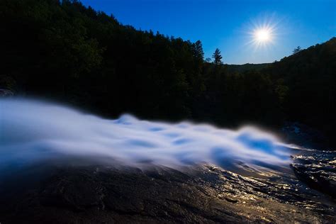Full Moon Over Waterfall Photograph By Kevin Adams