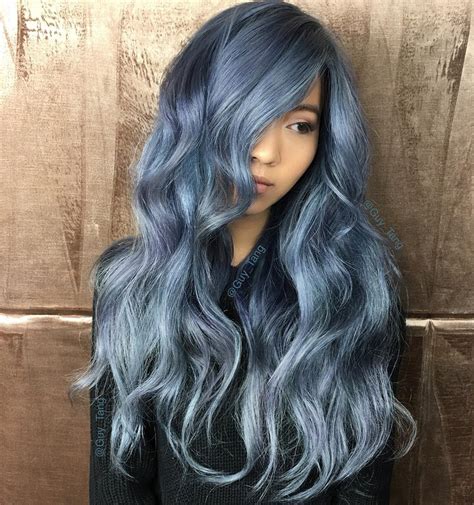 The Denim Effect Denim Blue Hair Colors Youll Love