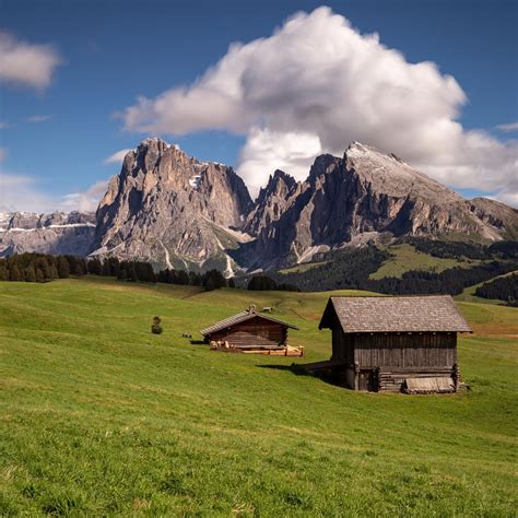 Seiser Alm View To Langkofel Group Italy