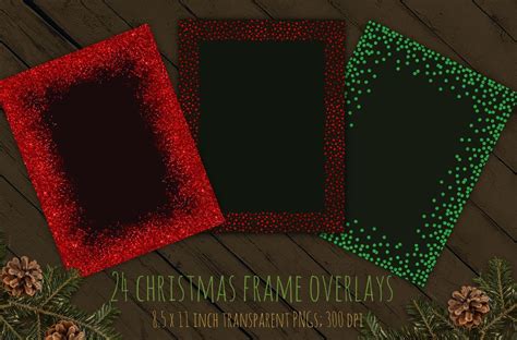 Christmas Glitter Borders By Paper Farms Thehungryjpeg