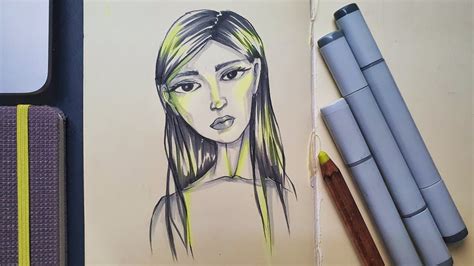 Sketsa Wajah Wanita Sketch Womans Face Starting A New Sketchbook