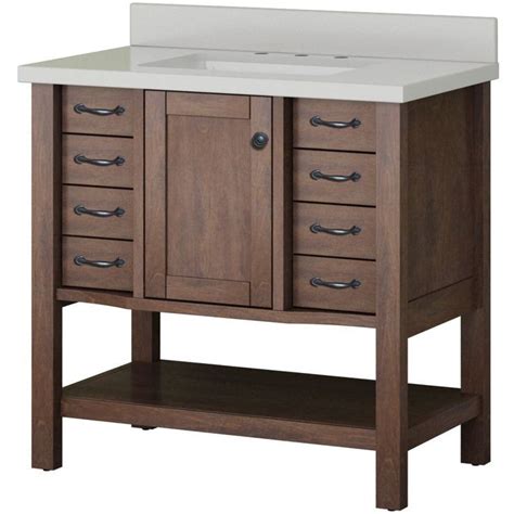 Bathroom tempered glass vessel vanity sink bowl w/ waterfall faucet combo set. My favorite small farmhouse vanities under $500! My top 7 ...