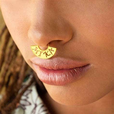 Septum Jewelry Gold Septum Piercing Septum Ring Statement Etsy Septum