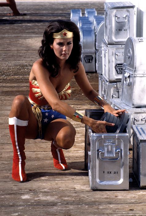 Candid Shots Of Lynda Carter Behind The Scenes Of Wonder Woman