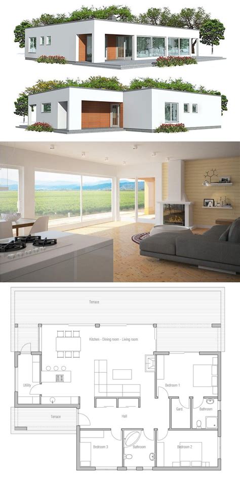Small Minimalist Home Plan Affordable Modern Architecture