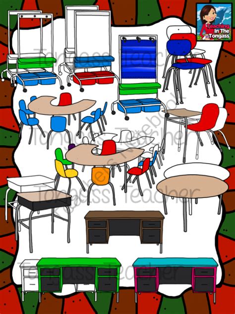 Classroom chairs can cost anywhere from $150 to $300 depending on the choice. Classroom Furniture Clipart Bundle from tongassteacher on ...