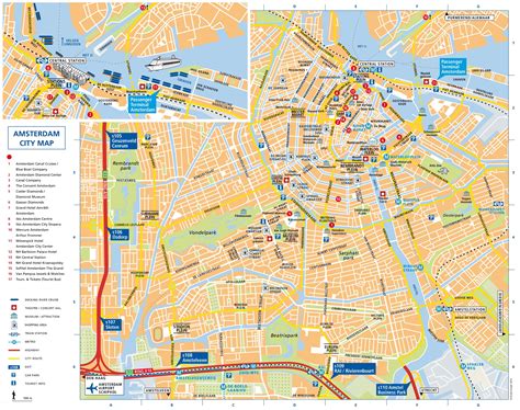Amsterdam Attractions Map Pdf Free Printable Tourist Map Amsterdam