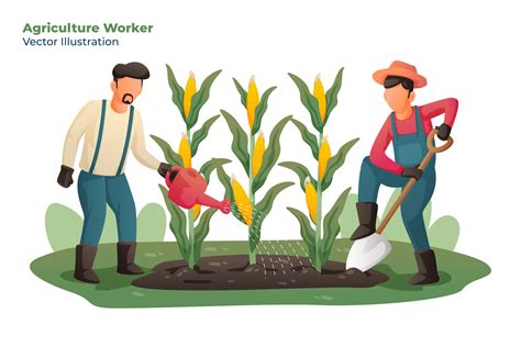 Agriculture Worker Illustration Illustrator Graphics Creative Market