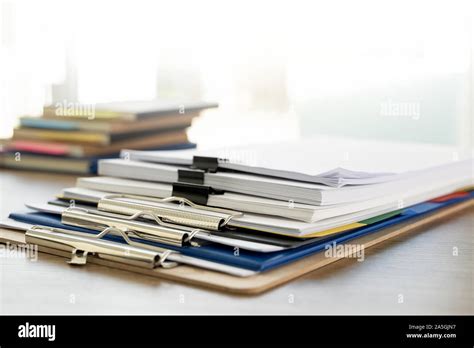 Man Report Stack Paper Folder Close Up Stacking Of Office Working