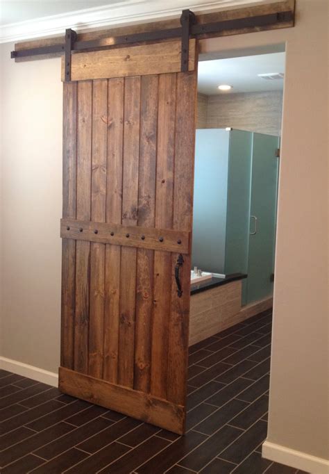 Glass Barn Doors For Closet A Newest Style Of Bathroom Interior