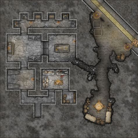Battlemap Large Crypt By Ronindude Fantasy Map Dungeo Vrogue Co