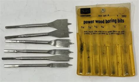 Craftsman Power Wood Boring Bit 6 Piece Set With Pouch Made In Usa 999 Picclick
