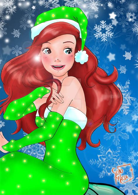 Merry Christmas Princess Ariel By Silvio Macca On Deviantart