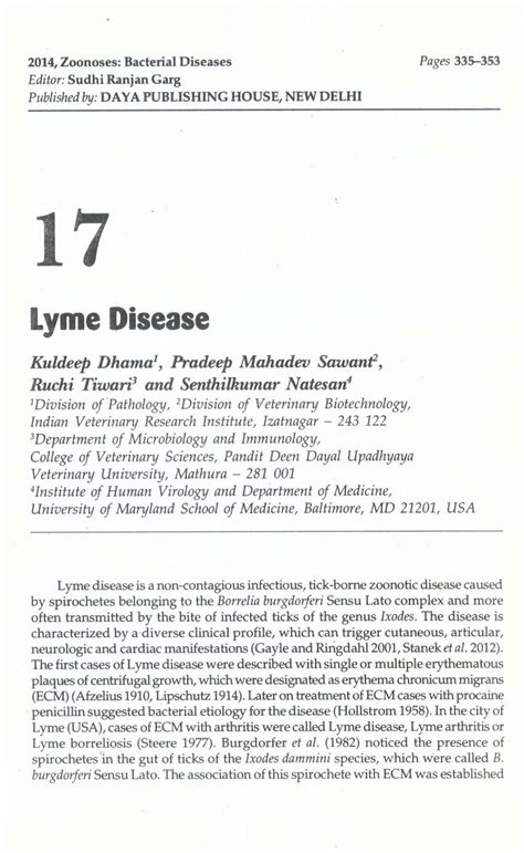 Pdf Lyme Disease