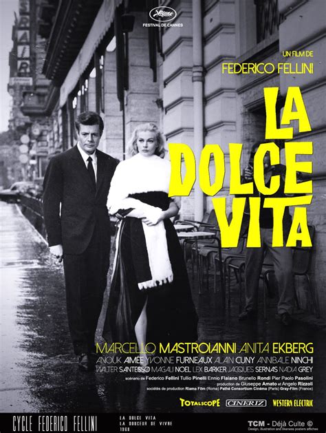 La Dolce Vita 1960 Federico Fellini Marcello Mastroianni Anita Ekberg Anouk Aimée Yvonne Furne