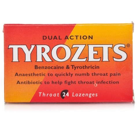 Buy Tyrozets Throat Lozenges 24 Sore Throat Medication Chemist 4 U