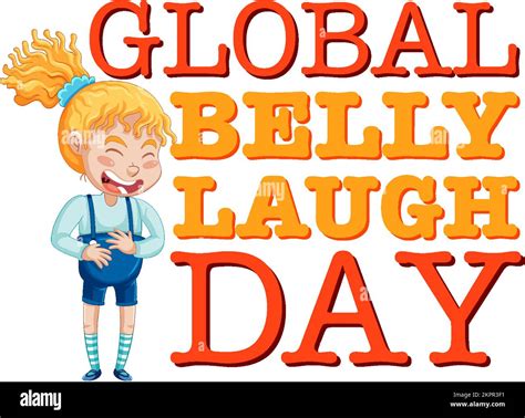 Global Belly Laugh Day Logo Banner Illustration Stock Vector Image